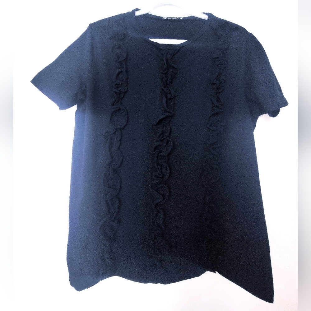 ZARA Trafaluc Elegant Black T-shirt/ Blouse (L)